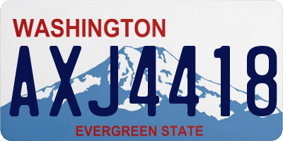 WA license plate AXJ4418