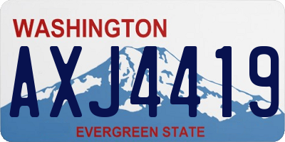 WA license plate AXJ4419