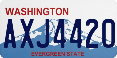 WA license plate AXJ4420
