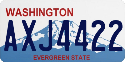WA license plate AXJ4422