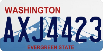 WA license plate AXJ4423