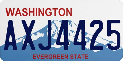 WA license plate AXJ4425