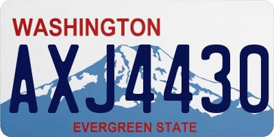 WA license plate AXJ4430