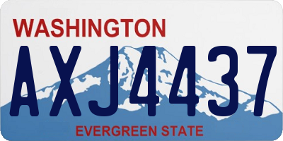 WA license plate AXJ4437
