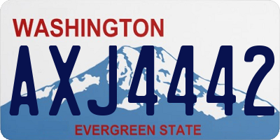 WA license plate AXJ4442