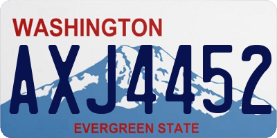 WA license plate AXJ4452