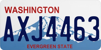 WA license plate AXJ4463