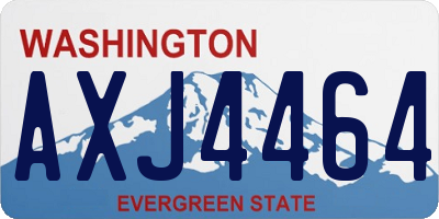 WA license plate AXJ4464