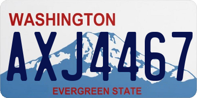 WA license plate AXJ4467