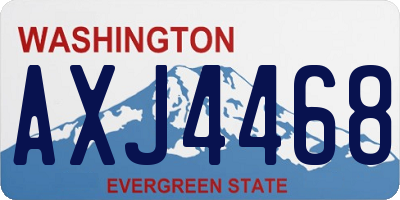WA license plate AXJ4468