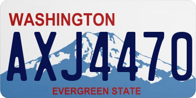 WA license plate AXJ4470