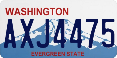 WA license plate AXJ4475