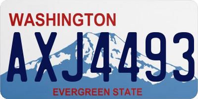 WA license plate AXJ4493