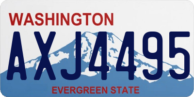 WA license plate AXJ4495
