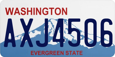 WA license plate AXJ4506
