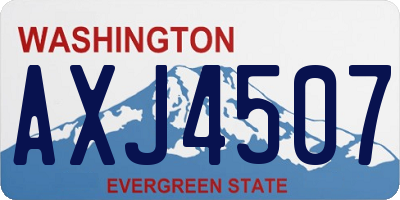 WA license plate AXJ4507