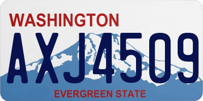 WA license plate AXJ4509