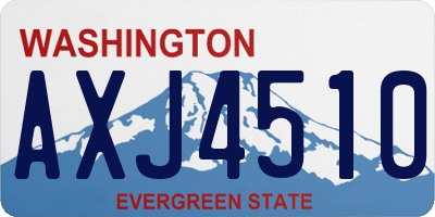 WA license plate AXJ4510