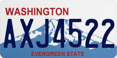 WA license plate AXJ4522