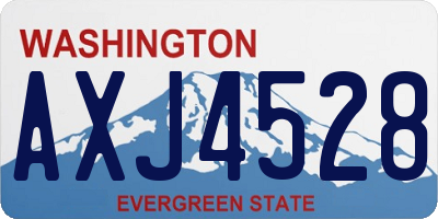 WA license plate AXJ4528