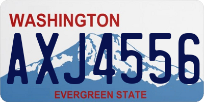 WA license plate AXJ4556
