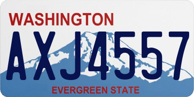 WA license plate AXJ4557
