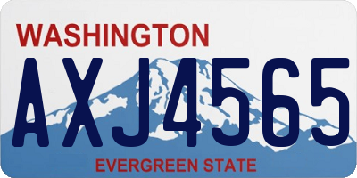 WA license plate AXJ4565