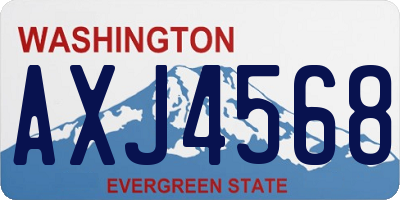 WA license plate AXJ4568