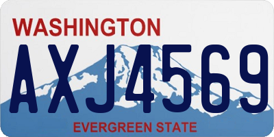 WA license plate AXJ4569