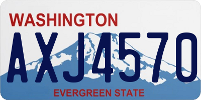 WA license plate AXJ4570