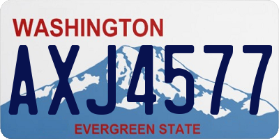 WA license plate AXJ4577