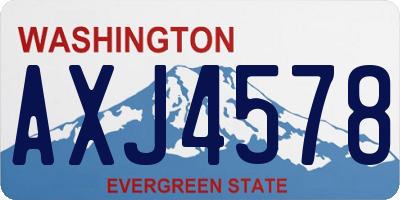WA license plate AXJ4578