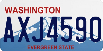 WA license plate AXJ4590