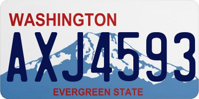 WA license plate AXJ4593