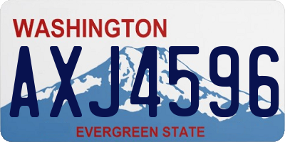 WA license plate AXJ4596