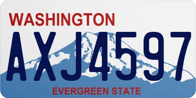 WA license plate AXJ4597