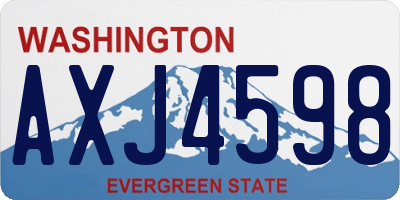 WA license plate AXJ4598