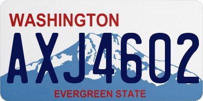 WA license plate AXJ4602