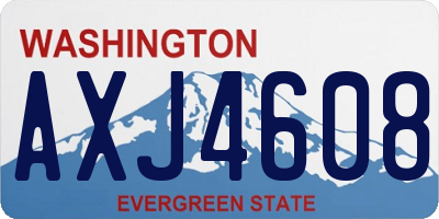 WA license plate AXJ4608