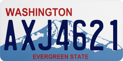 WA license plate AXJ4621