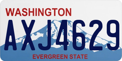 WA license plate AXJ4629