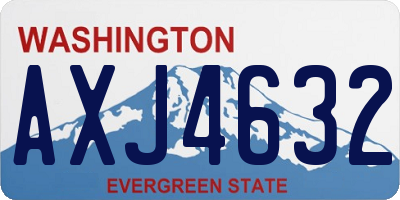 WA license plate AXJ4632