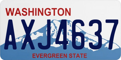 WA license plate AXJ4637
