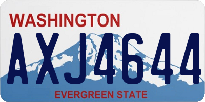 WA license plate AXJ4644