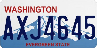 WA license plate AXJ4645