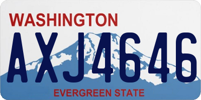 WA license plate AXJ4646