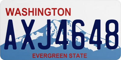 WA license plate AXJ4648
