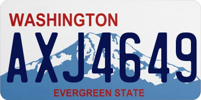 WA license plate AXJ4649