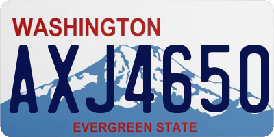 WA license plate AXJ4650