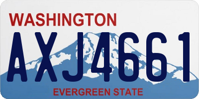 WA license plate AXJ4661